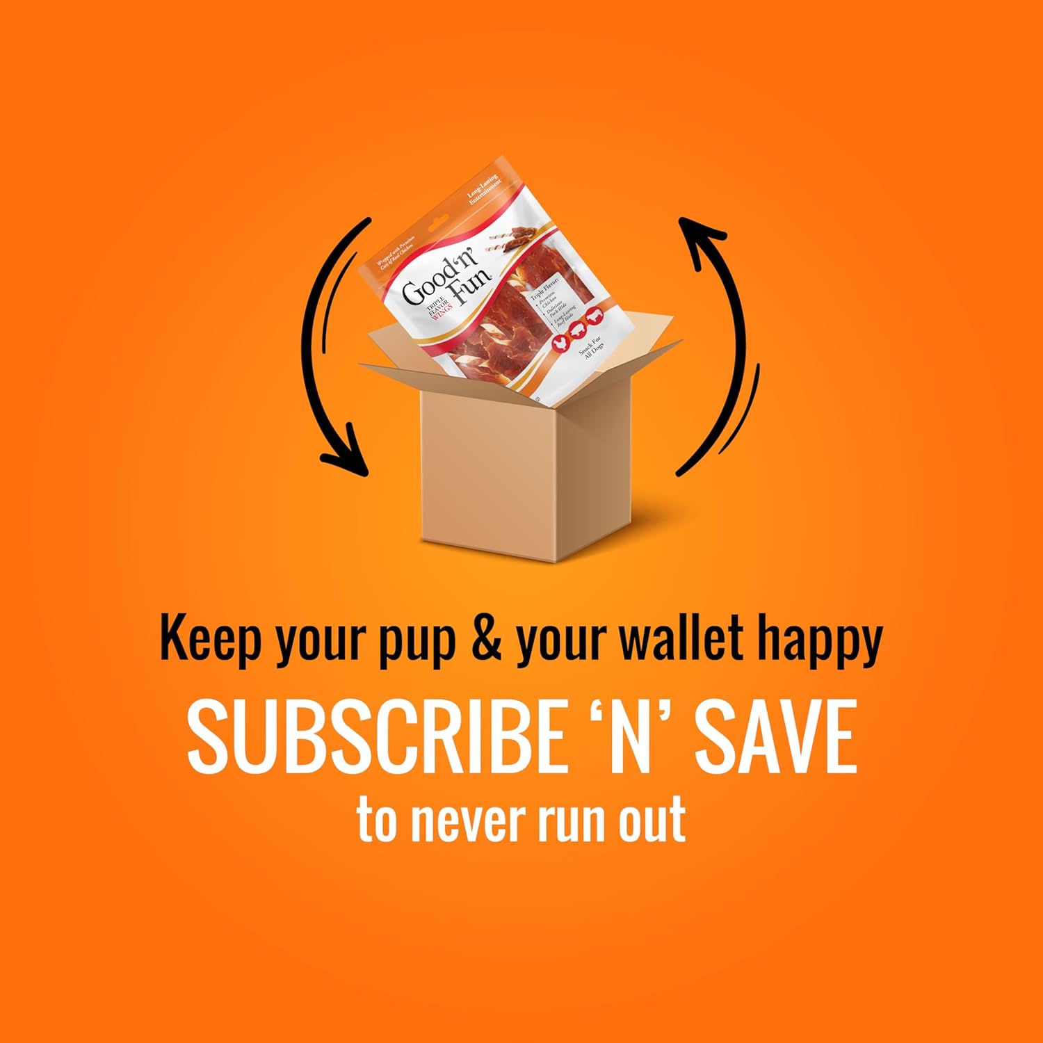 Good ‰Û÷n‰۪ Fun Triple Flavor Wings Chews for All Dogs, 12 Ounces, Treat Your