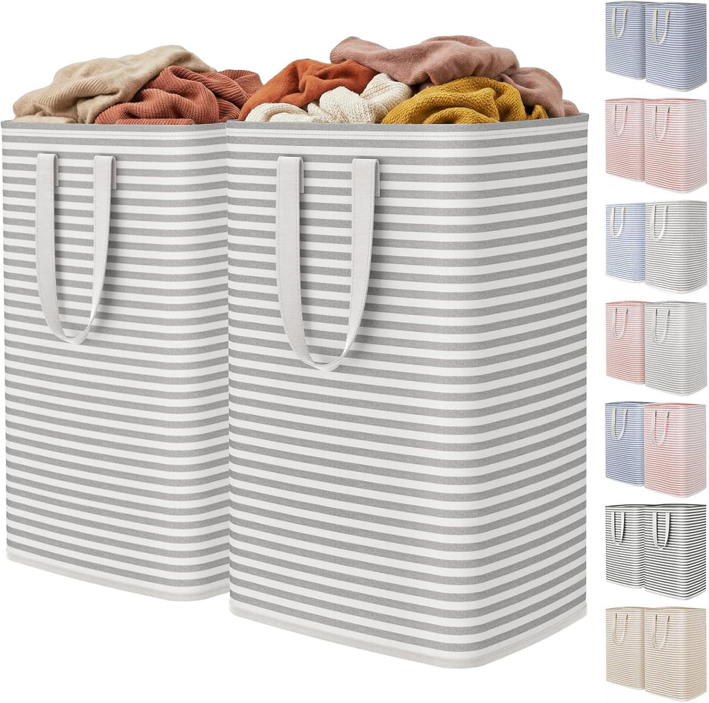 Lifewit 2 Pack Laundry Basket 80L Each, Collapsible Clothes Hamper with