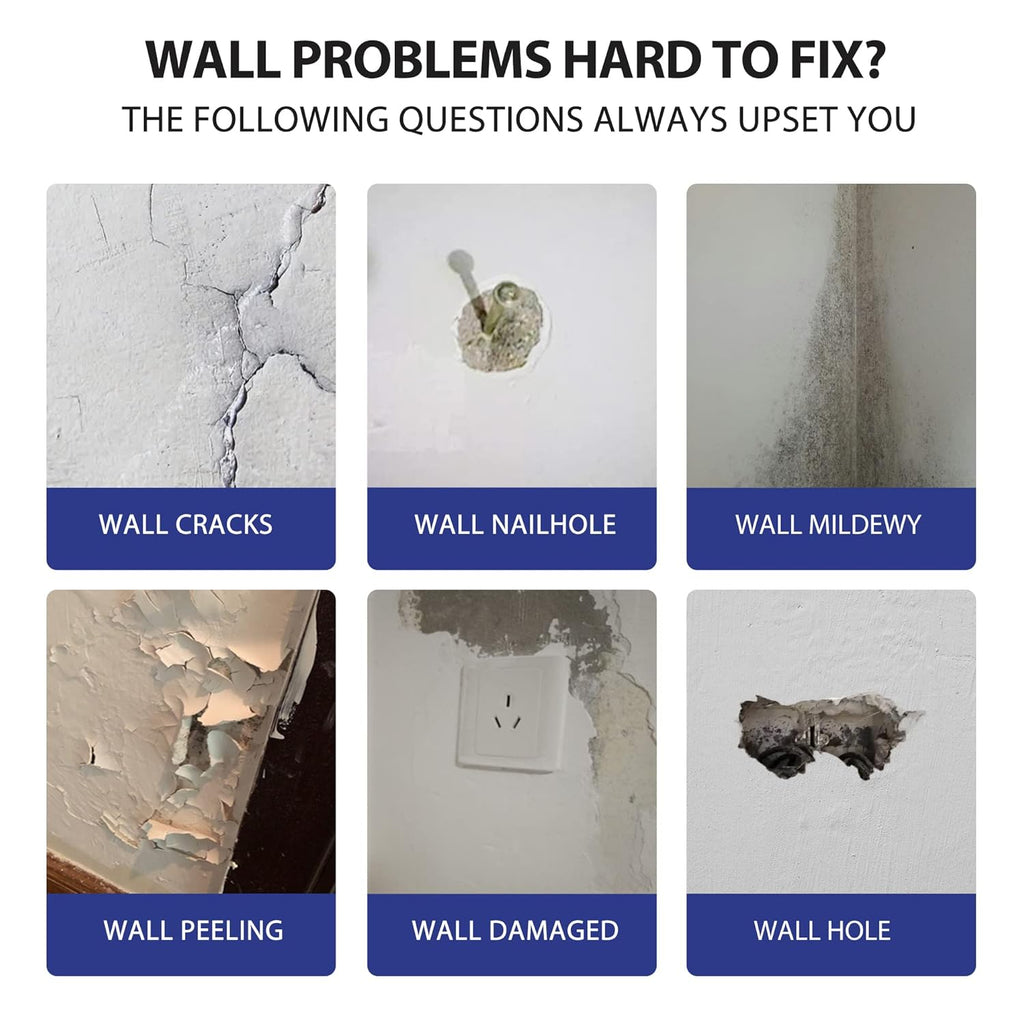 Drywall Repair Kit,2 Pack Wall Mending Agent,Wall Spackle with Scraper, Wall