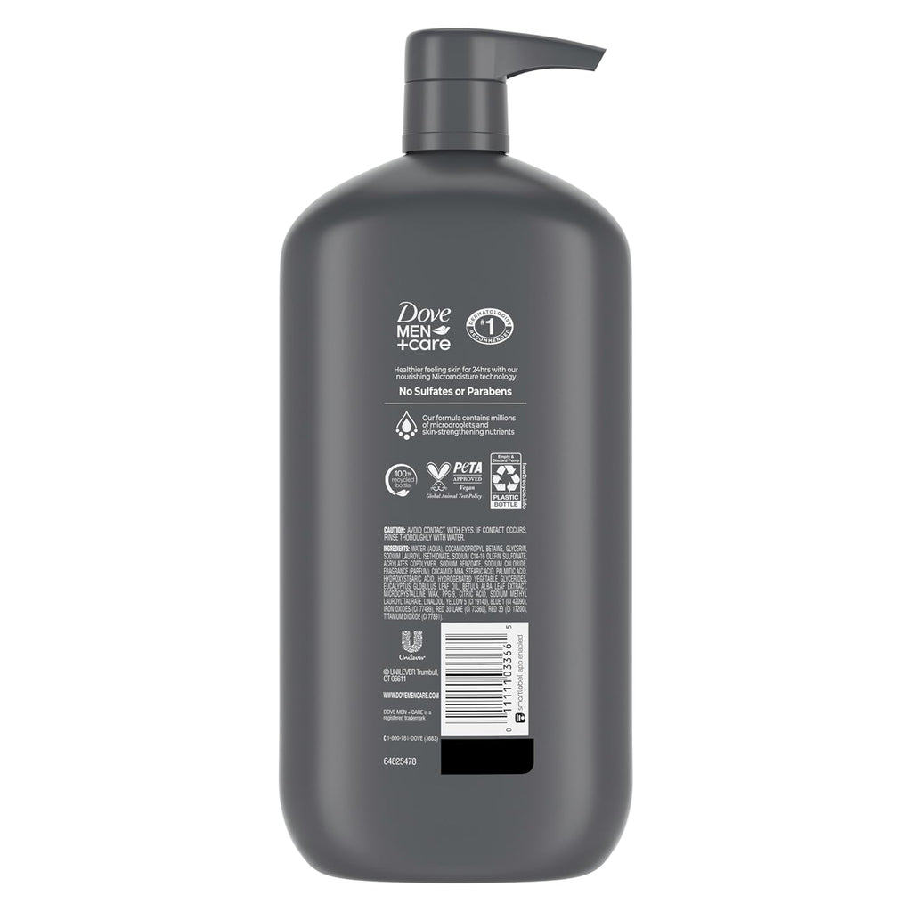 DOVE MEN + CARE Relaxing Blue Eucalyptus + Birch Body and Face Wash with