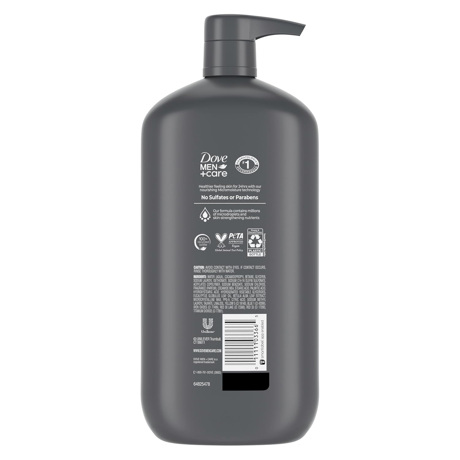 DOVE MEN + CARE Relaxing Blue Eucalyptus + Birch Body and Face Wash with