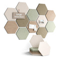 Fluxynara 12-Pack Hexagon Felt Bulletin Board Tiles, Linen Dusk-1