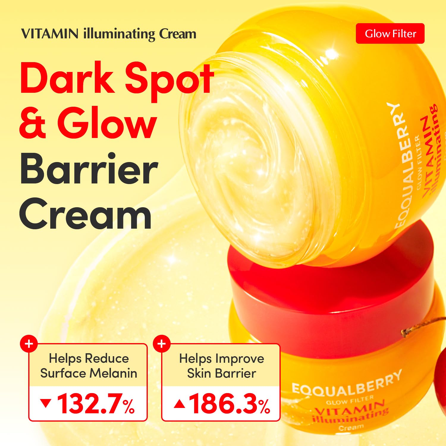 EQQUALBERRY Vitamin Illuminating Cream ‰ÛÒ Vitamin C & 5% Niacinamide + 3% TXA