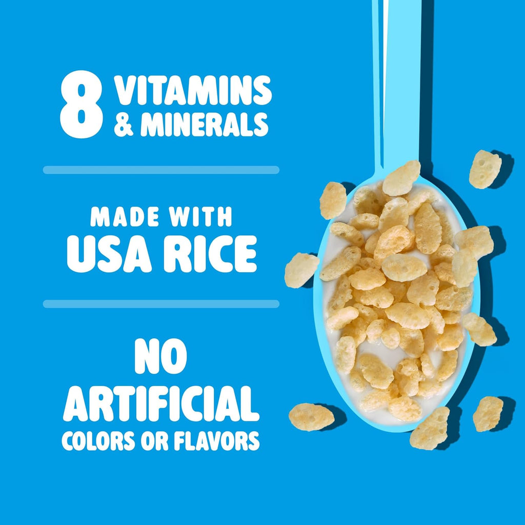 Kellogg's Rice Krispies Cold Breakfast Cereal, 8 Vitamins and Minerals, Rice