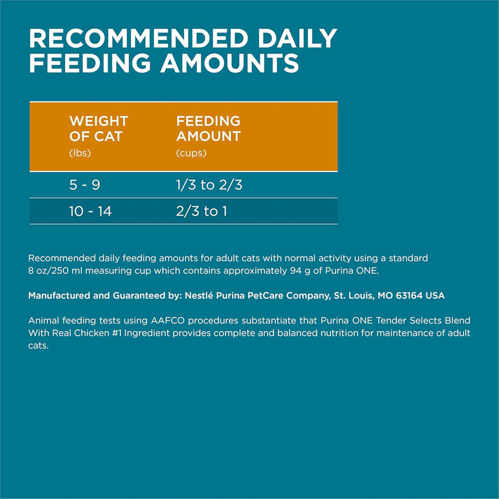 Purina ONE Natural Dry Cat Food, Tender Selects Blend With Real Chicken - 7