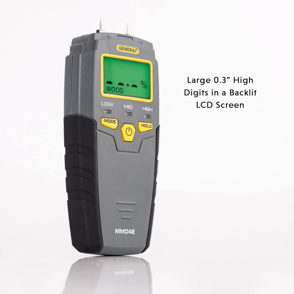 General Tools MMD4E Digital Moisture Meter, Water Leak Detector, Moisture