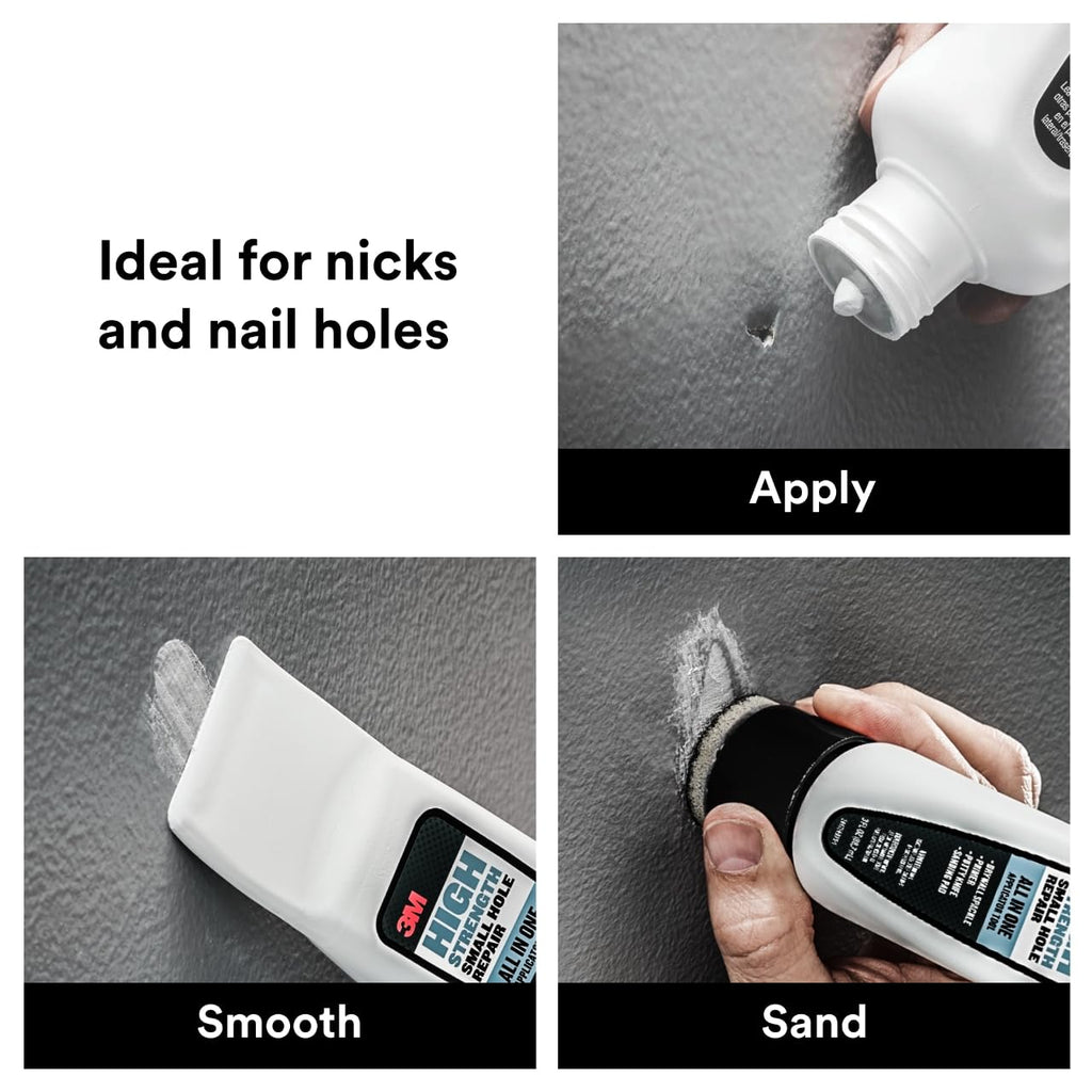 3M Small Hole Repair High Strength, All in One Applicator Tool, 1-Pack, Quick
