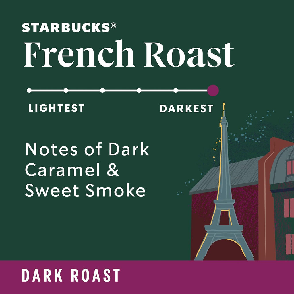 Starbucks K-Cup Coffee Pods, Dark Roast Hot or Iced Coffee, French Roast, 96