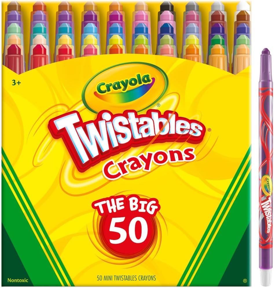 Crayola Mini Twistables Crayons for Kids (50ct), Essential Easter Basket