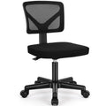 Sweetcrispy Small Armless Desk Chair, Mesh Rolling Office Chairs