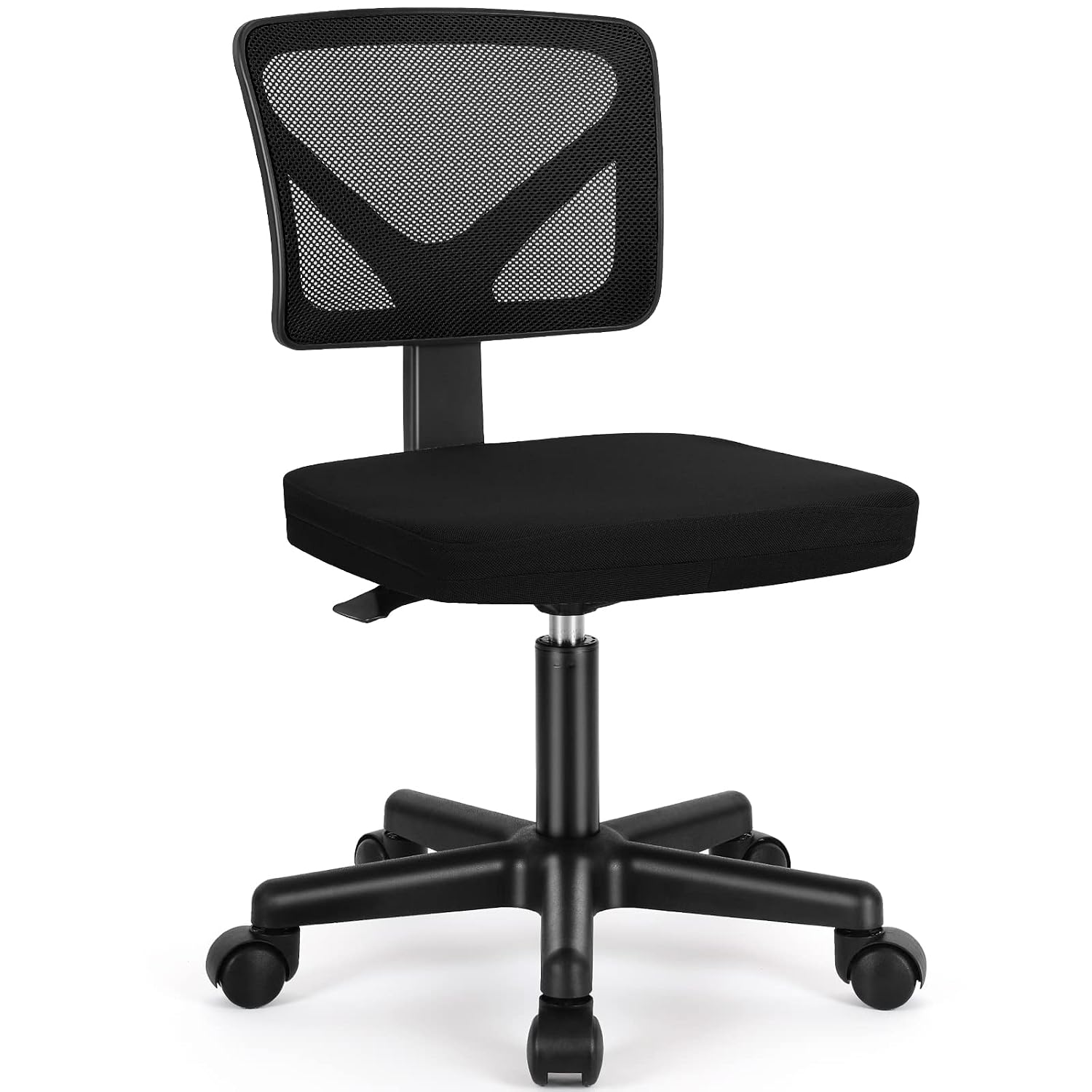Sweetcrispy Small Armless Desk Chair, Mesh Rolling Office Chairs