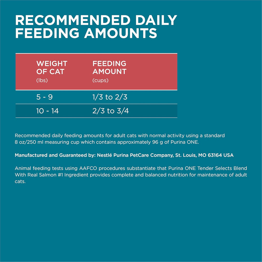 Purina ONE Natural Dry Cat Food, Tender Selects Blend With Real Salmon - 7