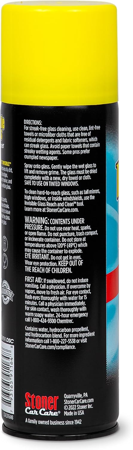 Invisible Glass 91164-2PK Premium Aerosol Glass Cleaner Spray for Car