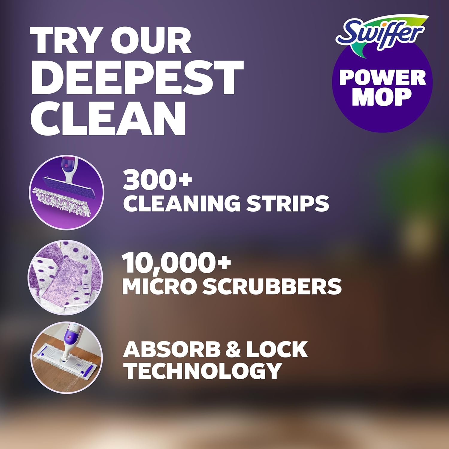 Swiffer PowerMop Multi-Surface Mop Kit for Floor Cleaning, Fresh Scent