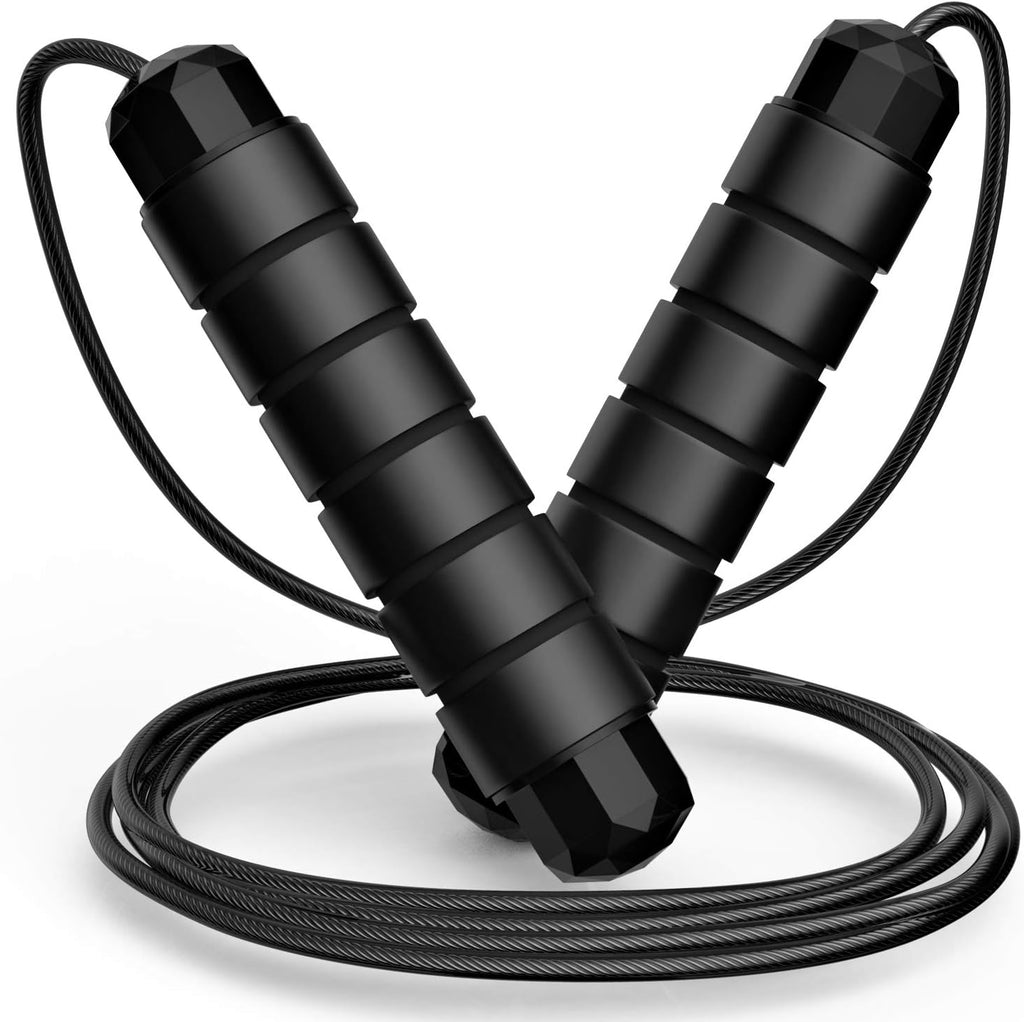 Jump Rope, Tangle-Free Rapid Speed Jumping Rope Cable with Ball Bearings for