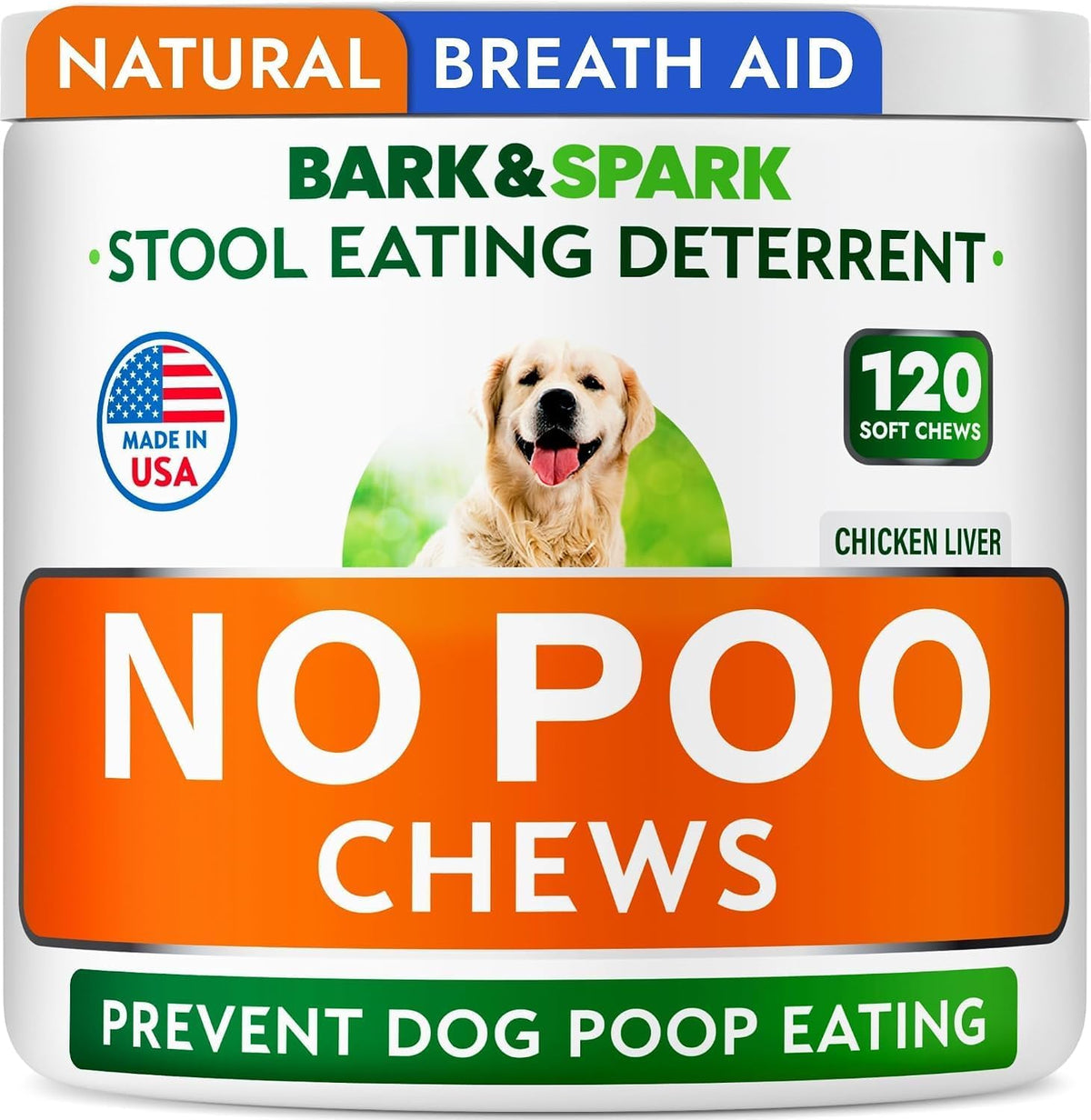 BARK&SPARK No Poo Chews for Dogs - Coprophagia & Stool Eating Deterrent