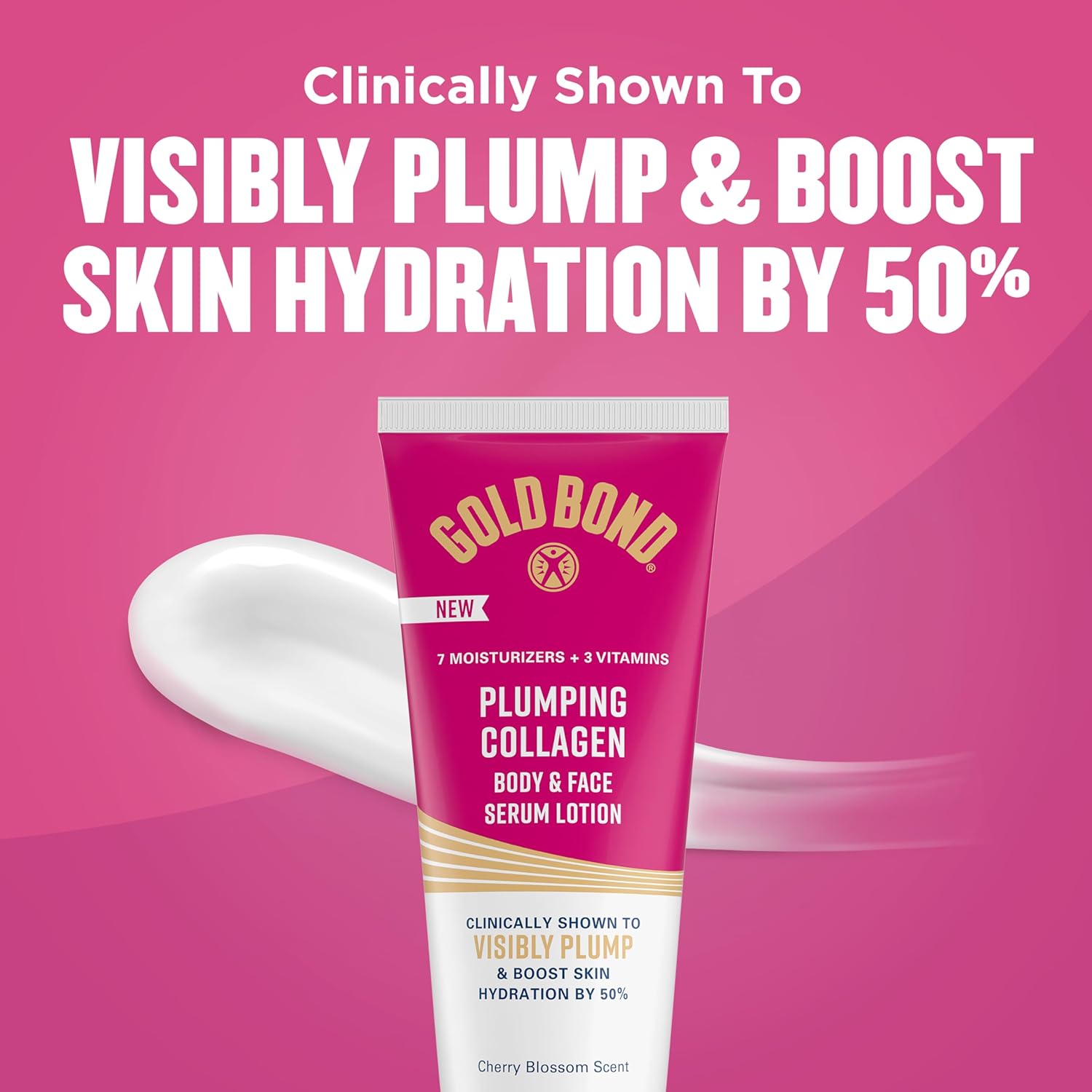 Gold Bond Plumping Collagen Body & Face Serum Lotion, Lightweight Hydrating