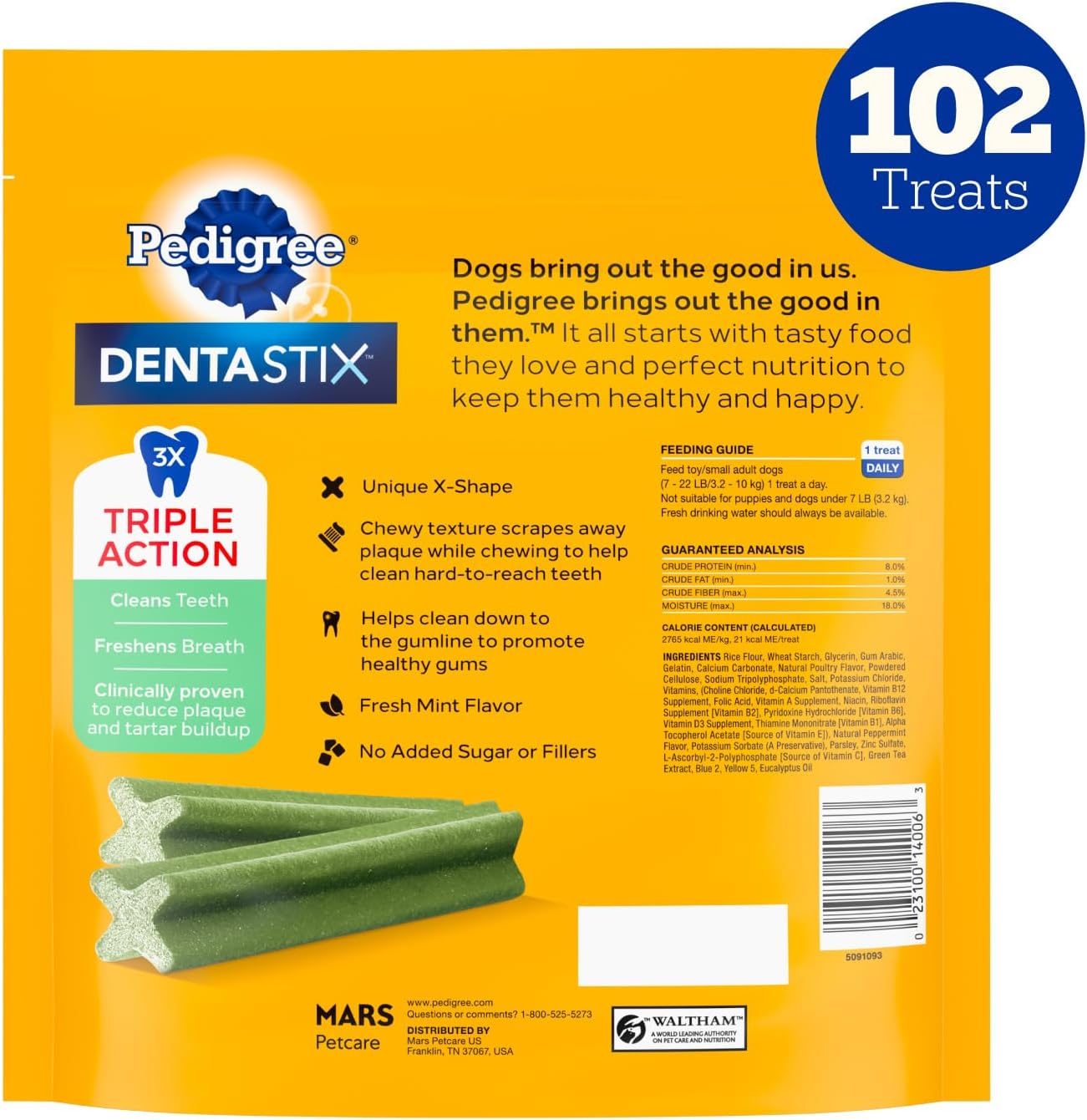 Pedigree Dentastix Dental Chews for Dogs, Small and Toy Breed Dog Treats