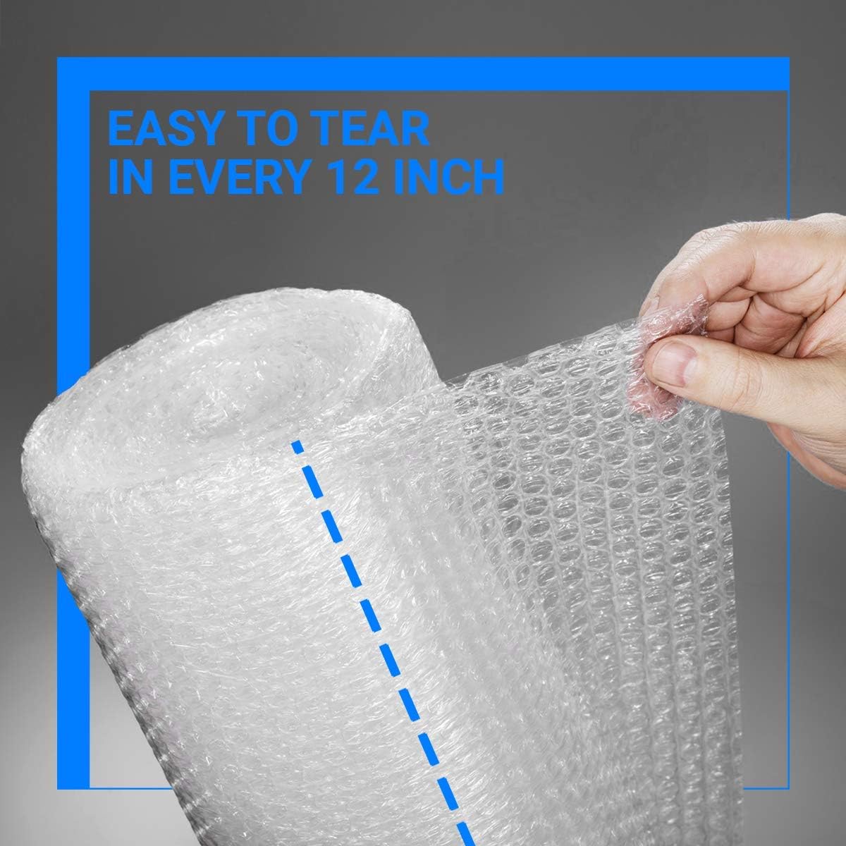 Bubble Cushioning Wrap Rolls, 3/16" x 12" x 72' ft Total 2 Rolls of 36 Feet