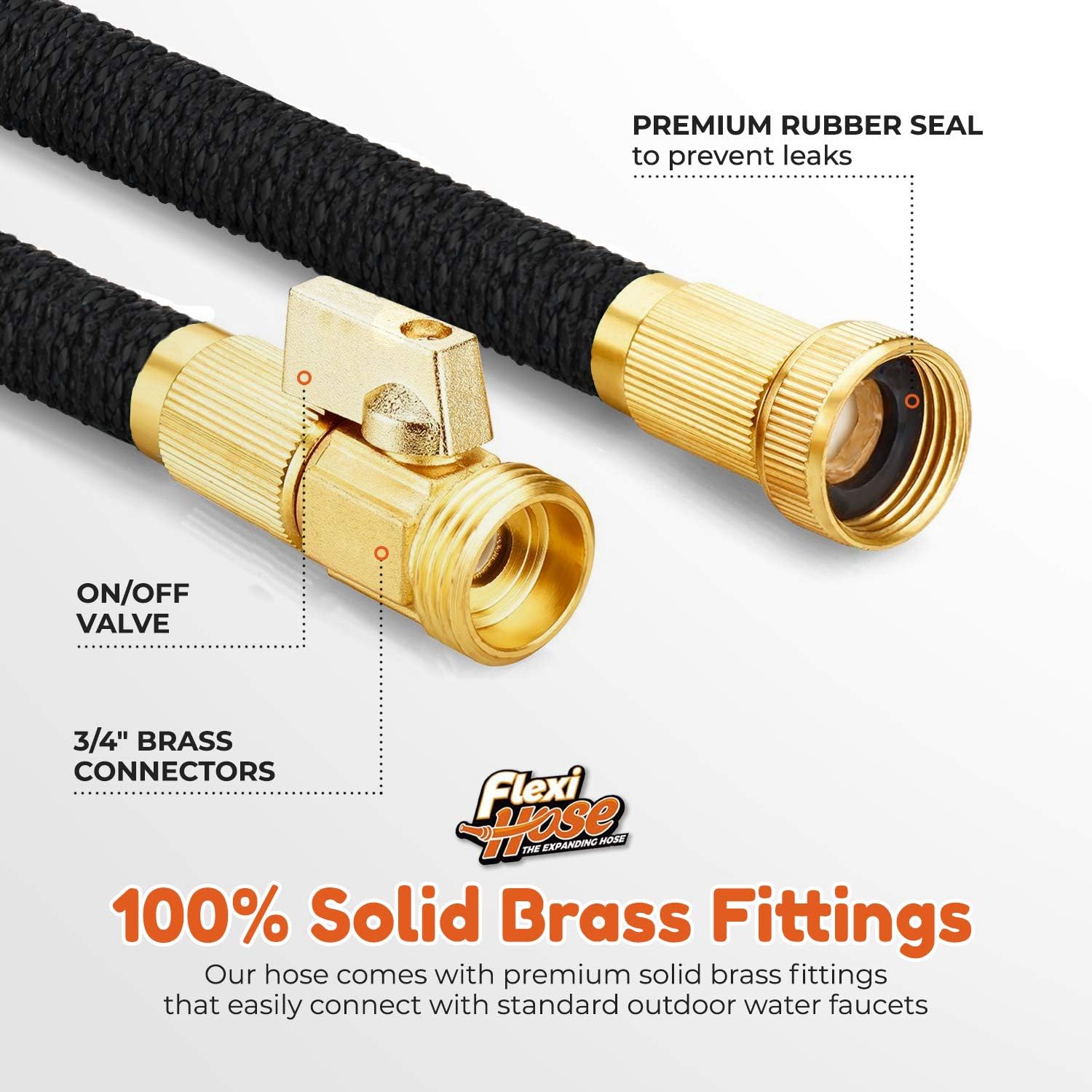 Flexi Hose Lightweight Expandable Garden Hose, 50FT - Retractable Garden