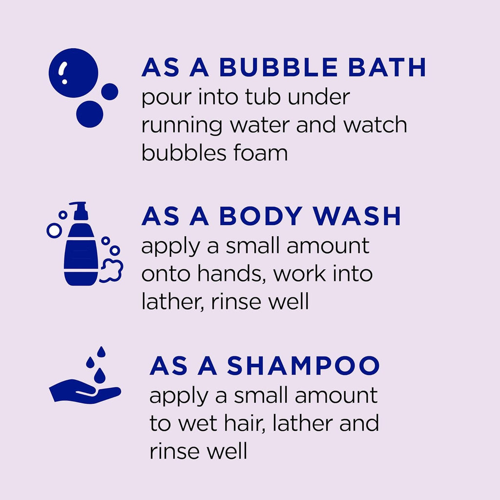 Dr Teal's Kids 3-in-1 Sleep Bath: Bubble Bath, Body Wash & Shampoo with
