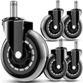 RidRed Office Chair Wheels - Replacement Rubber Wheels - Universal Fit 3 Inch
