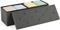 DUMOS 43 Inch Foldable Storage Ottoman Bench, Large Ottoman with Storage