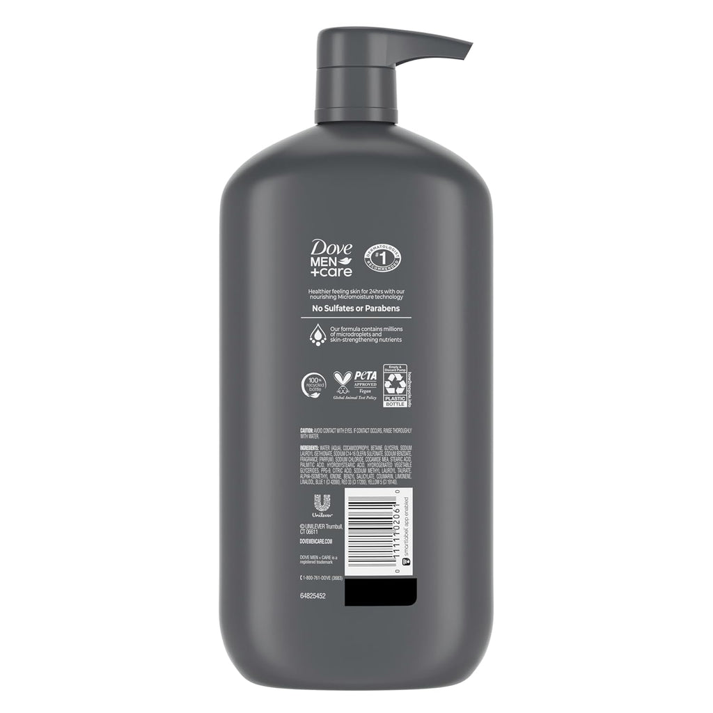 DOVE MEN + CARE Body and Face Wash Hydrating Clean Comfort Men's Body Wash
