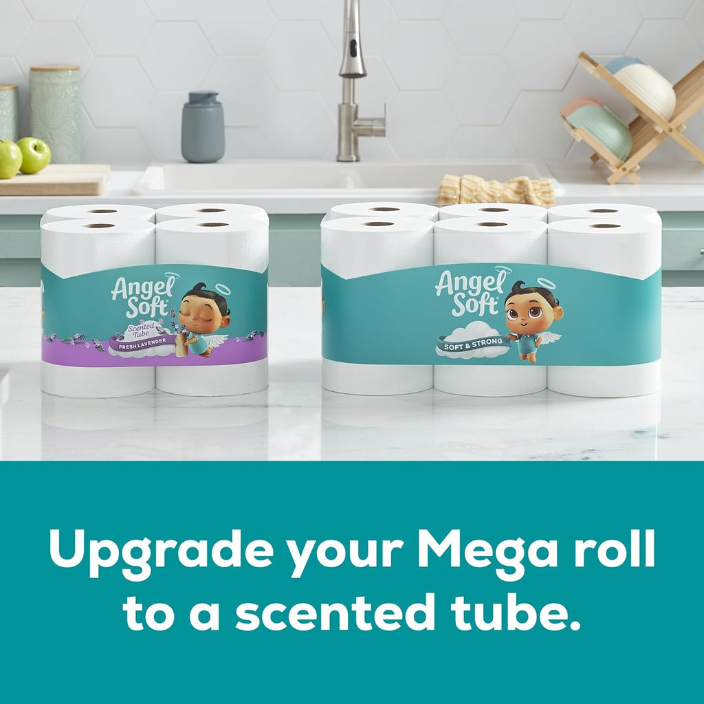 Angel Soft Toilet Paper, 18 Mega Rolls = 72 Regular Rolls, Soft and Strong