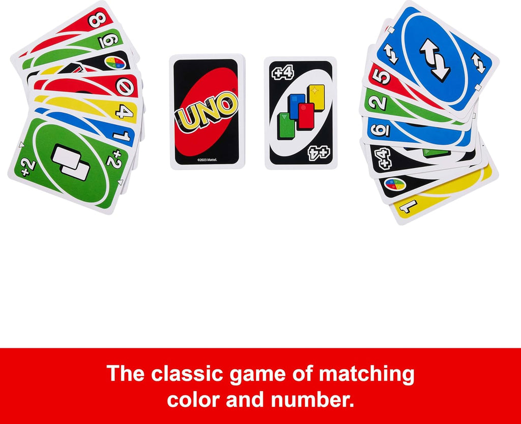 Mattel Games UNO Card Game in Travel & Storage Tin for Kid, Adult & Family