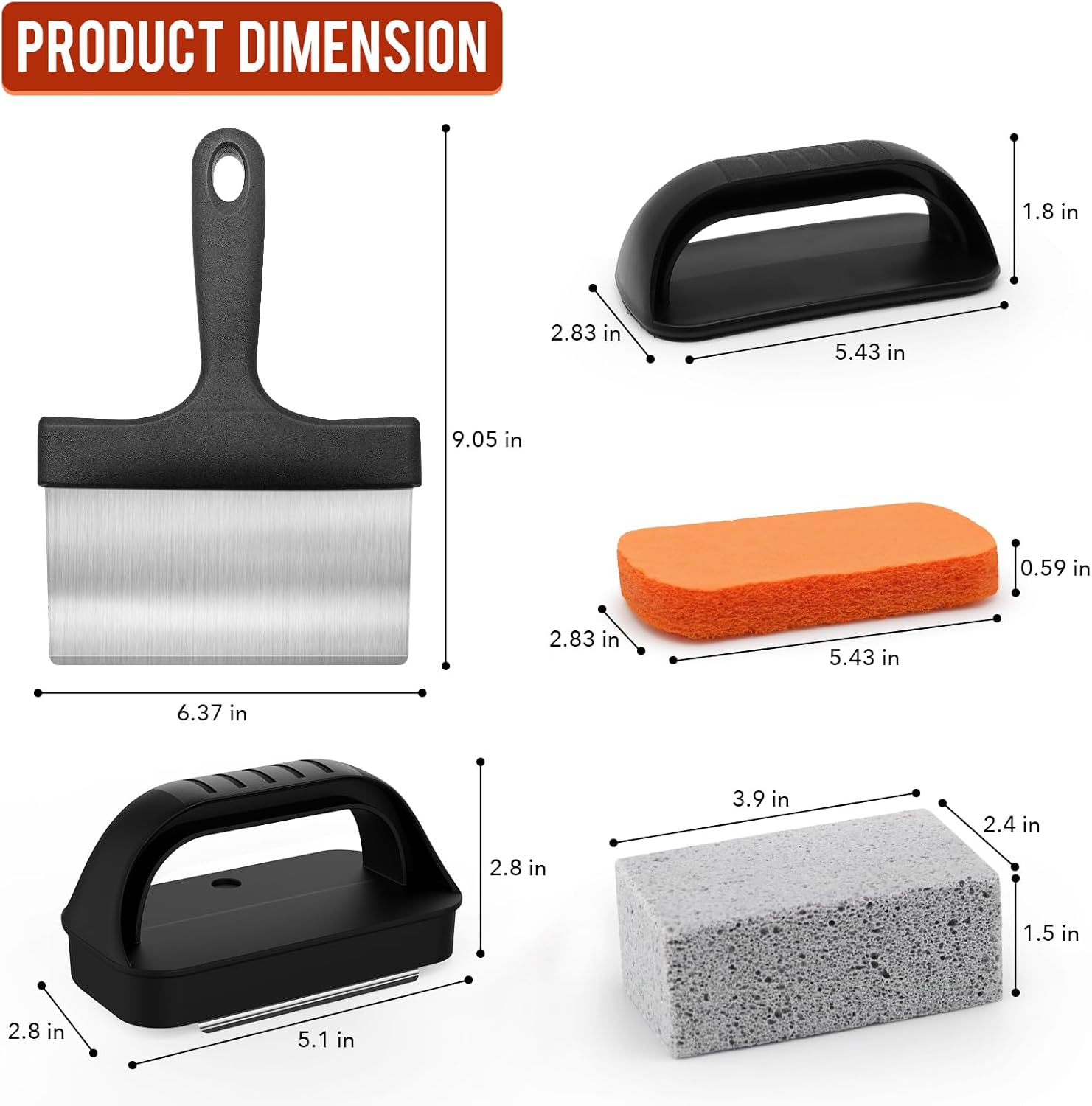 AWEASROY Griddle Cleaning Kit for Blackstone, Flat Top Grill Cleaning Kit