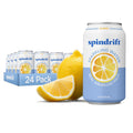 Spindrift Sparkling Water, Lemon Flavored, Made with Real Squeezed Fruit, 12