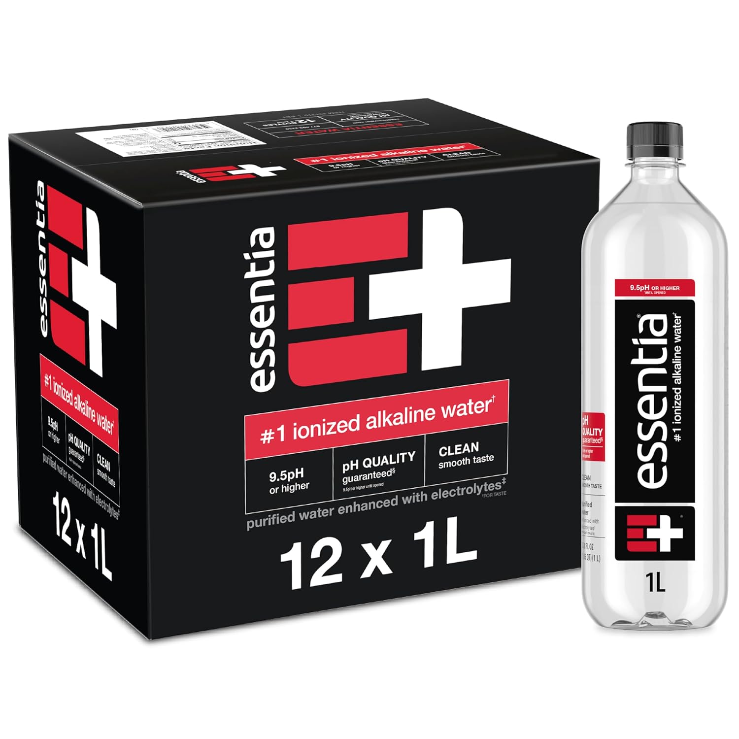 Essentia Water Bottled, Ionized Alkaline Water:99.9% Pure, Infused With