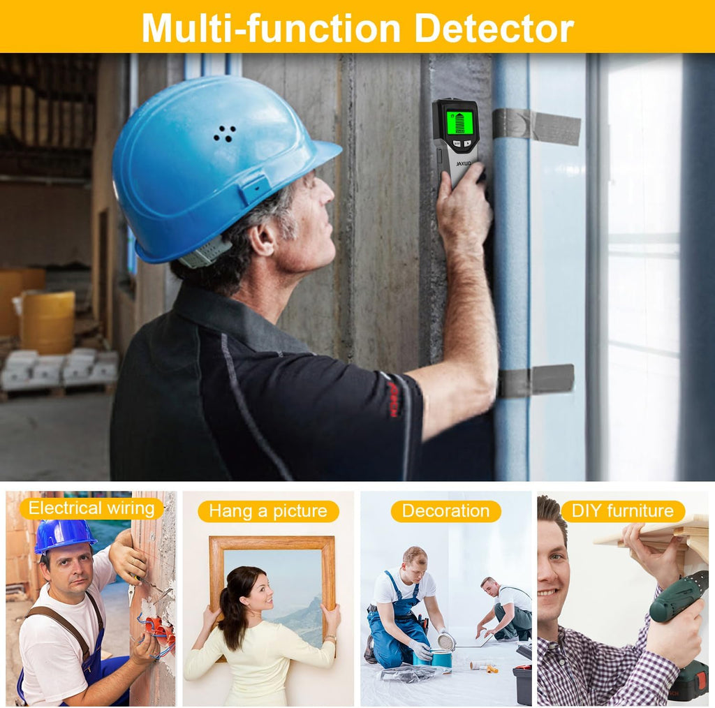 Stud Finder Wall Scanner - 5 in 1 Stud Finder Tool w/Smart Chip and HD LCD