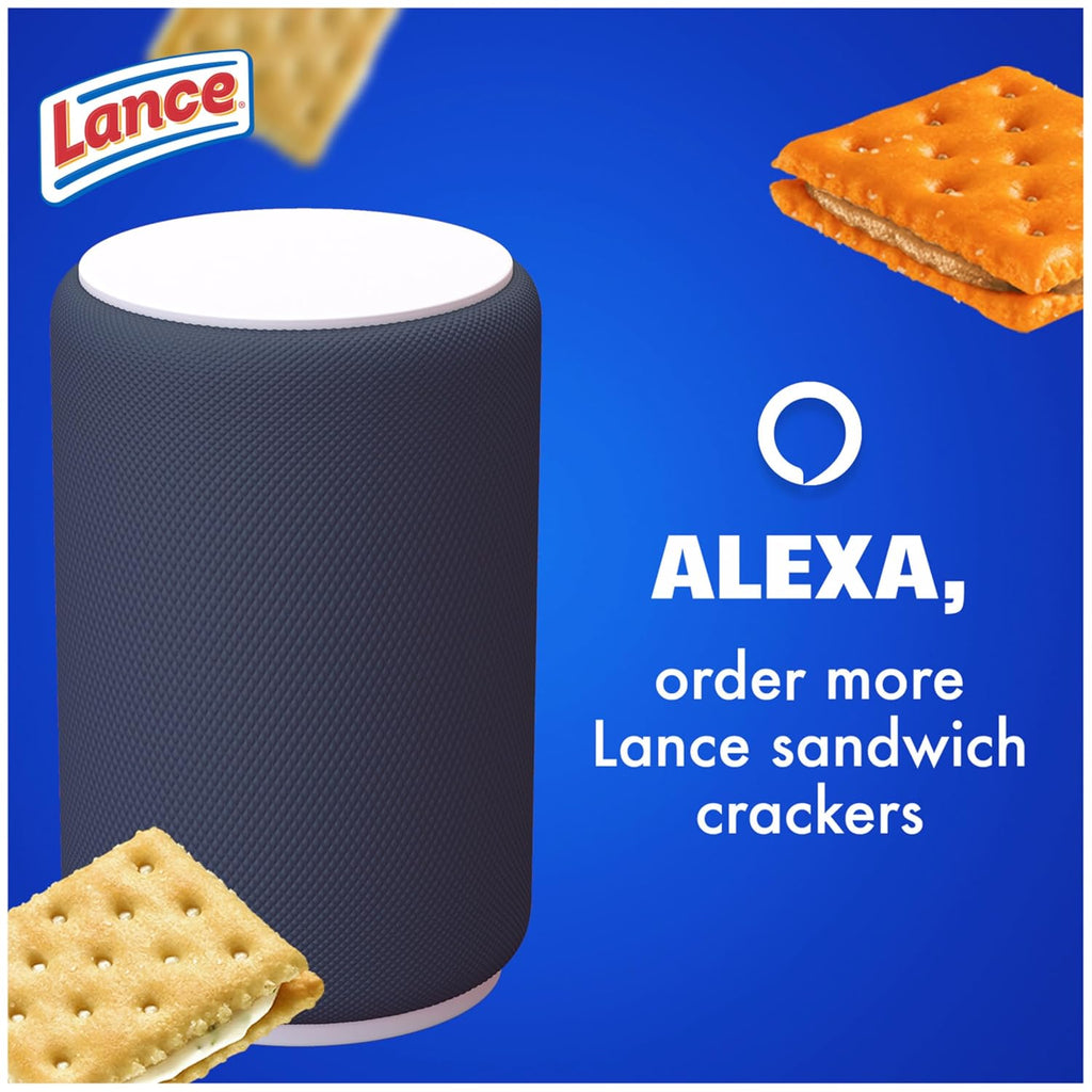 Lance Sandwich Crackers, Variety Pack, 3 Flavors, 20 Individually Wrapped