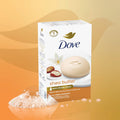 Dove Beauty Bar Soap Shea Butter, 8 Bars for Nourished, Radiant Skin