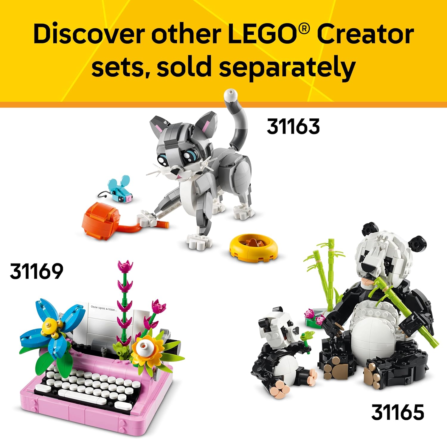 LEGO Creator 3 in 1 Cute Bunny Toy - Building Toy Set with 3 Build Options