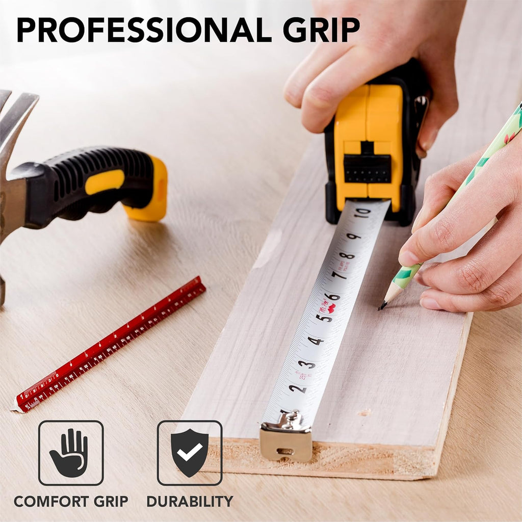 Mr. Pen- Steel Retractable Tape Measure with Fractions, 25-Foot, Easy Read