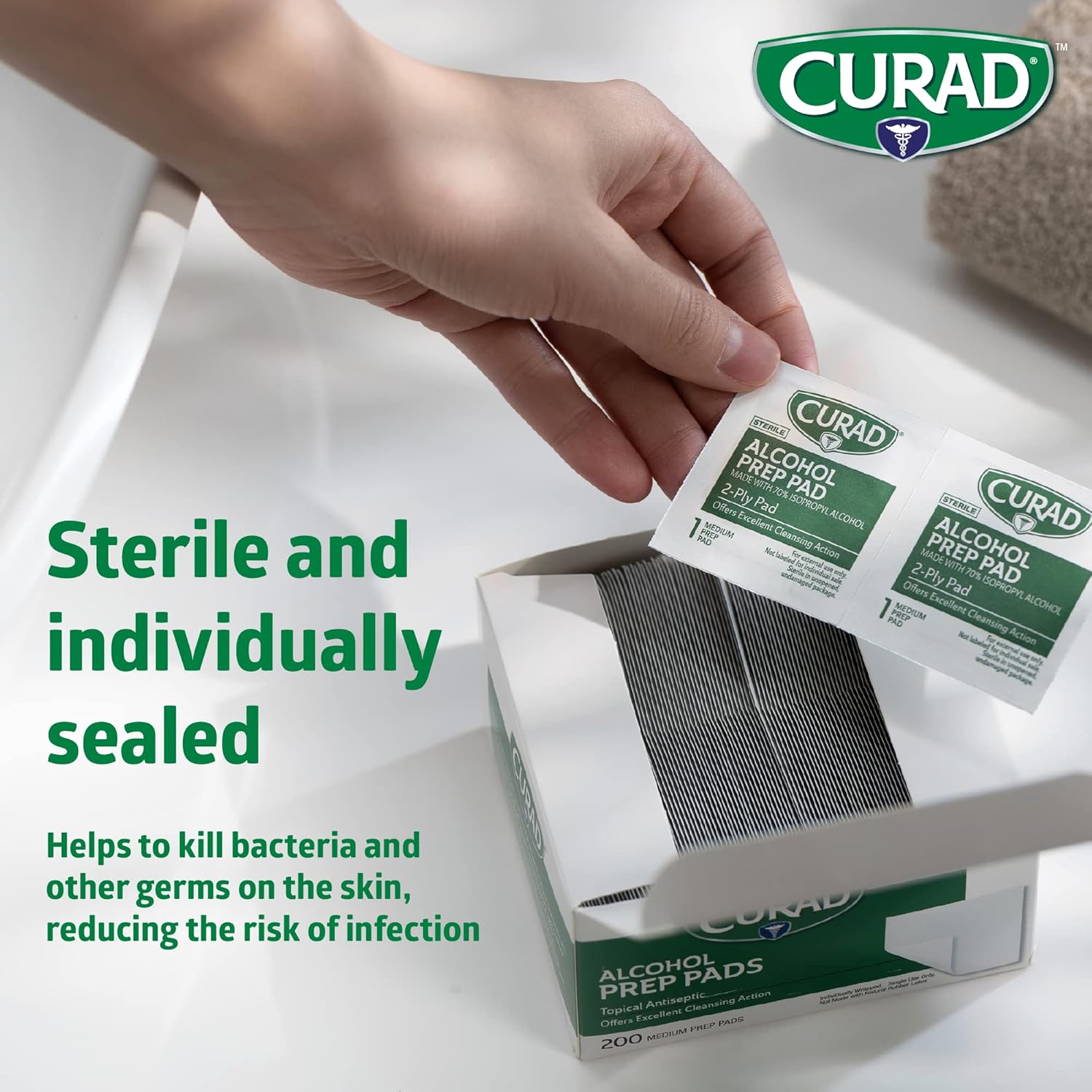 CURAD Alcohol Prep Pads (Pack of 4 Boxes)