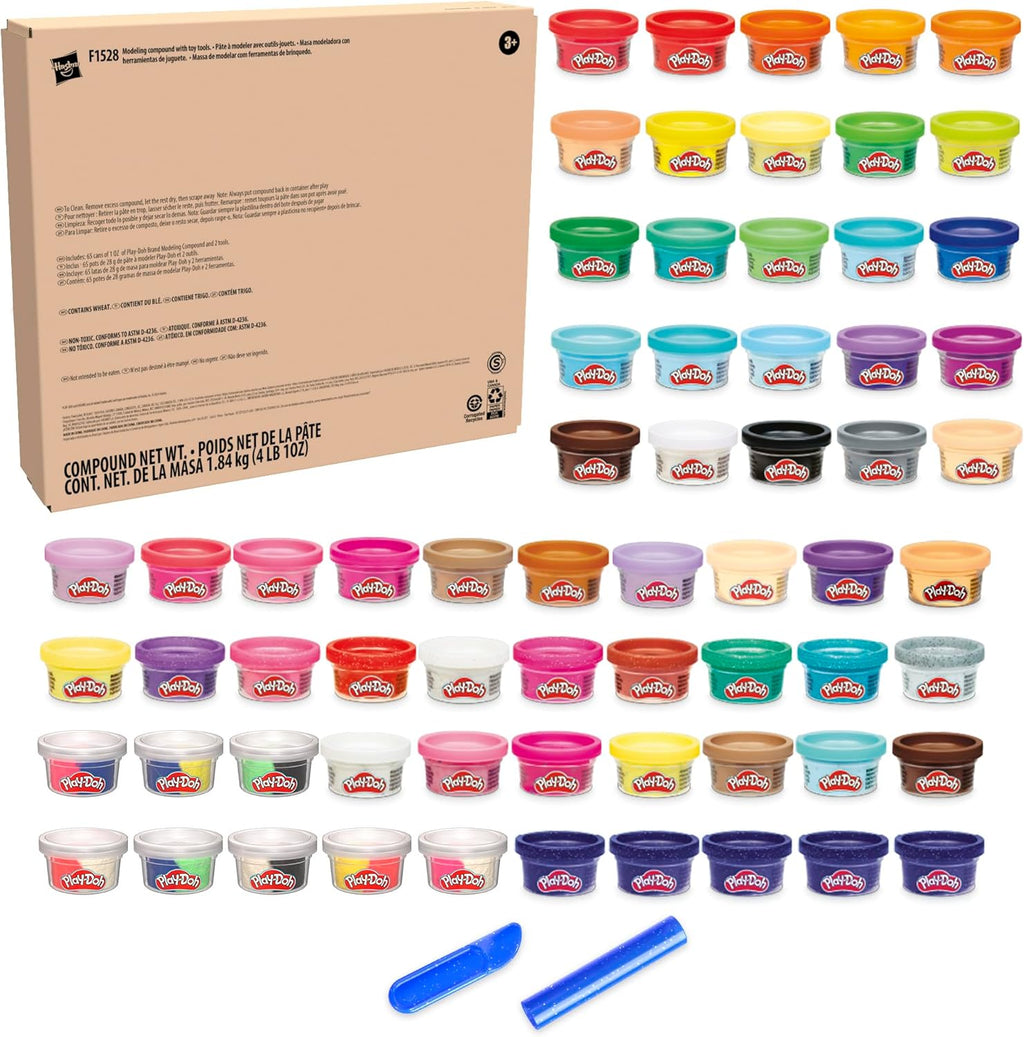 Play-Doh Ultimate Color Collection 65-Pack of 1-oz Cans, Includes Sparkle