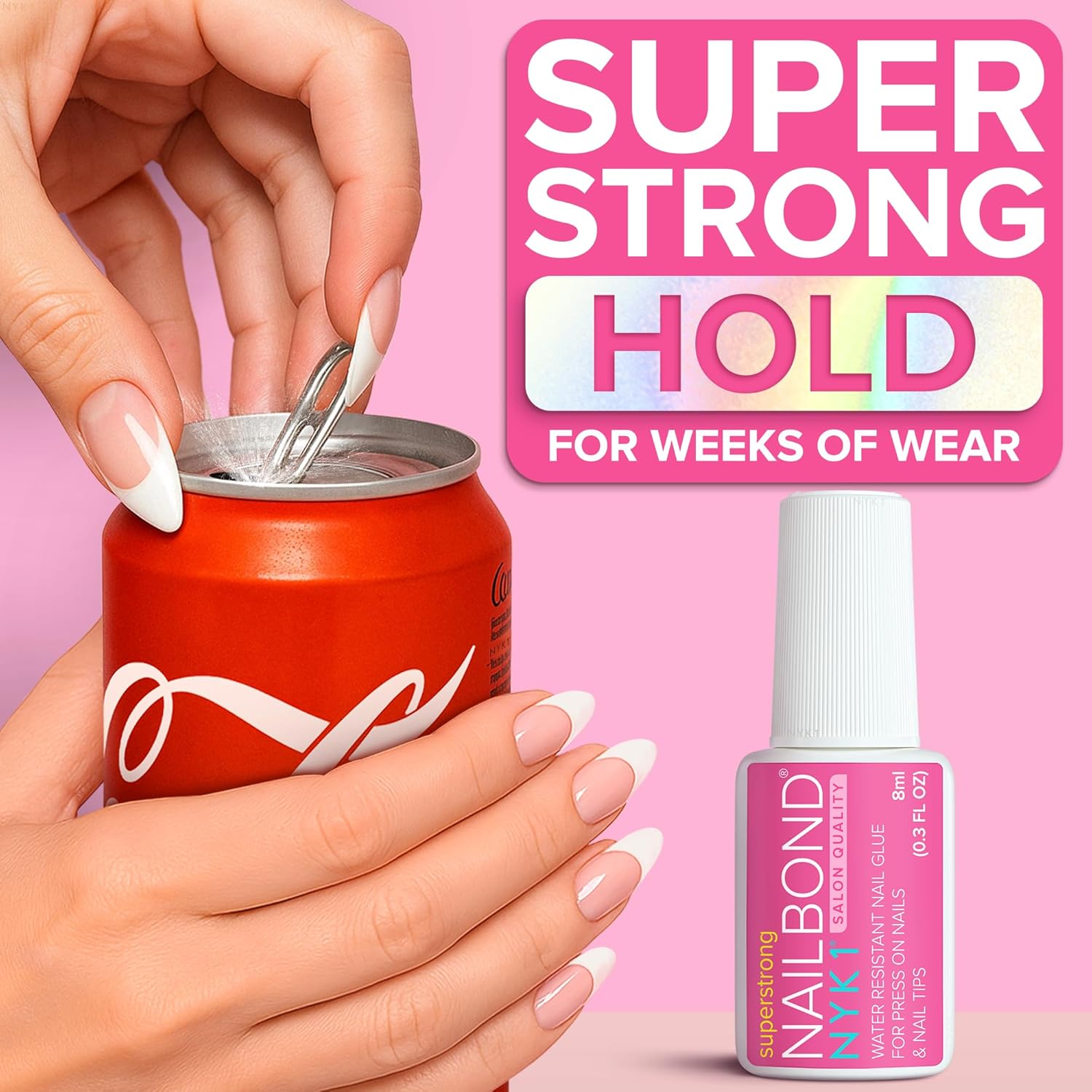 Super Strong Nail Glue for Press On Nails, Nail Tips & Acrylic Nails (8ml)