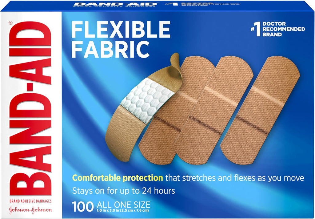 Band-Aid Brand Flexible Fabric Sterile Adhesive Bandages, Comfortable
