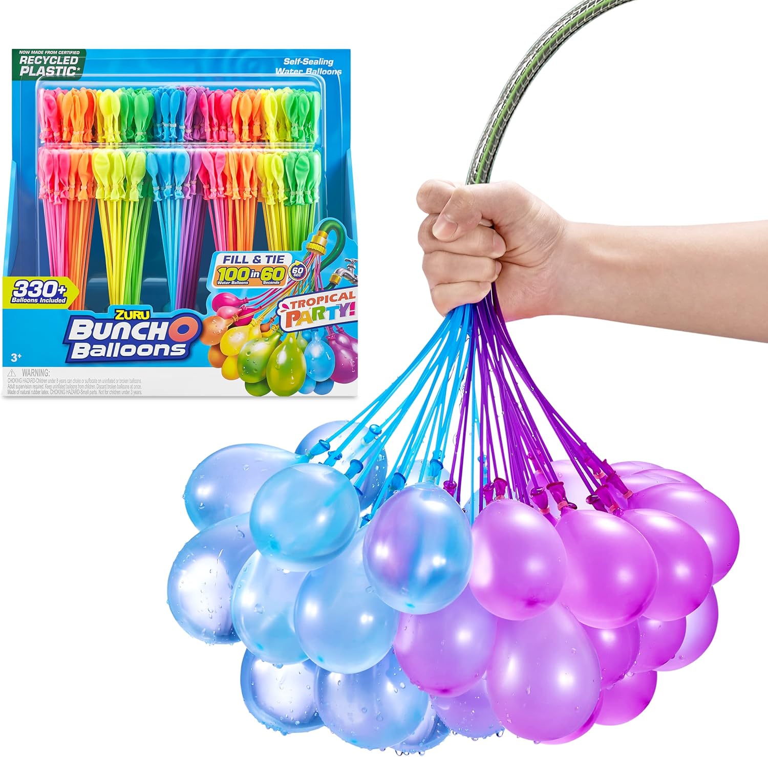 Original Bunch O Balloons Tropical Party 330+ Rapid-Filling Self-Sealing