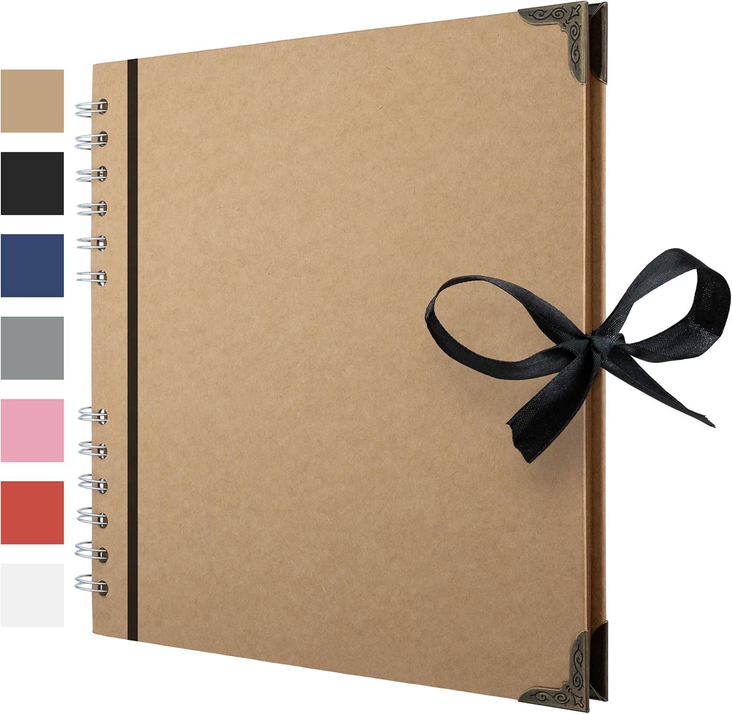 Bstorify Scrapbook Album 60 Pages (8 x 8 Inch) Brown Thick 200gsm Kraft
