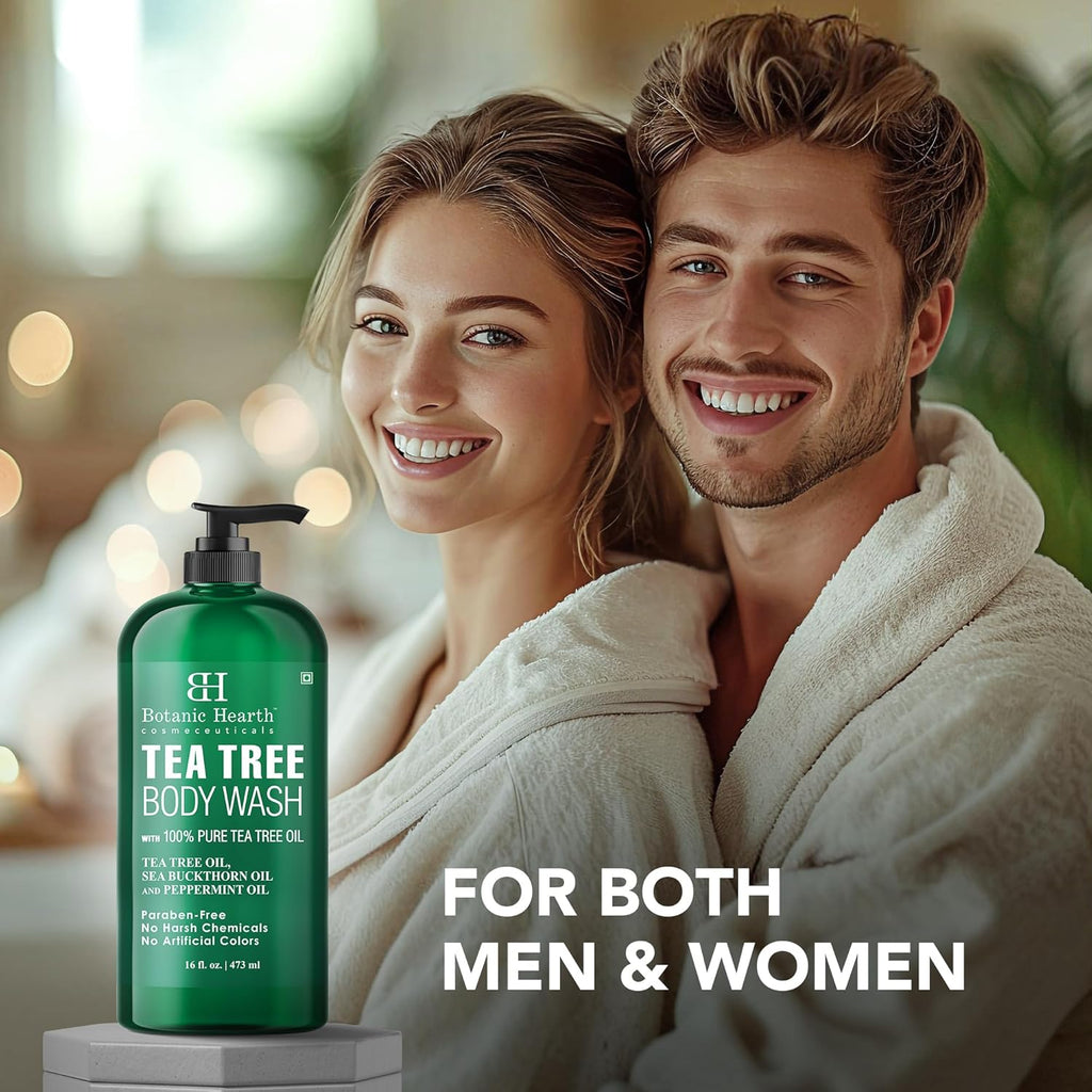 Botanic Hearth Tea Tree Body Wash -16 fl oz- All-Natural Antifungal &