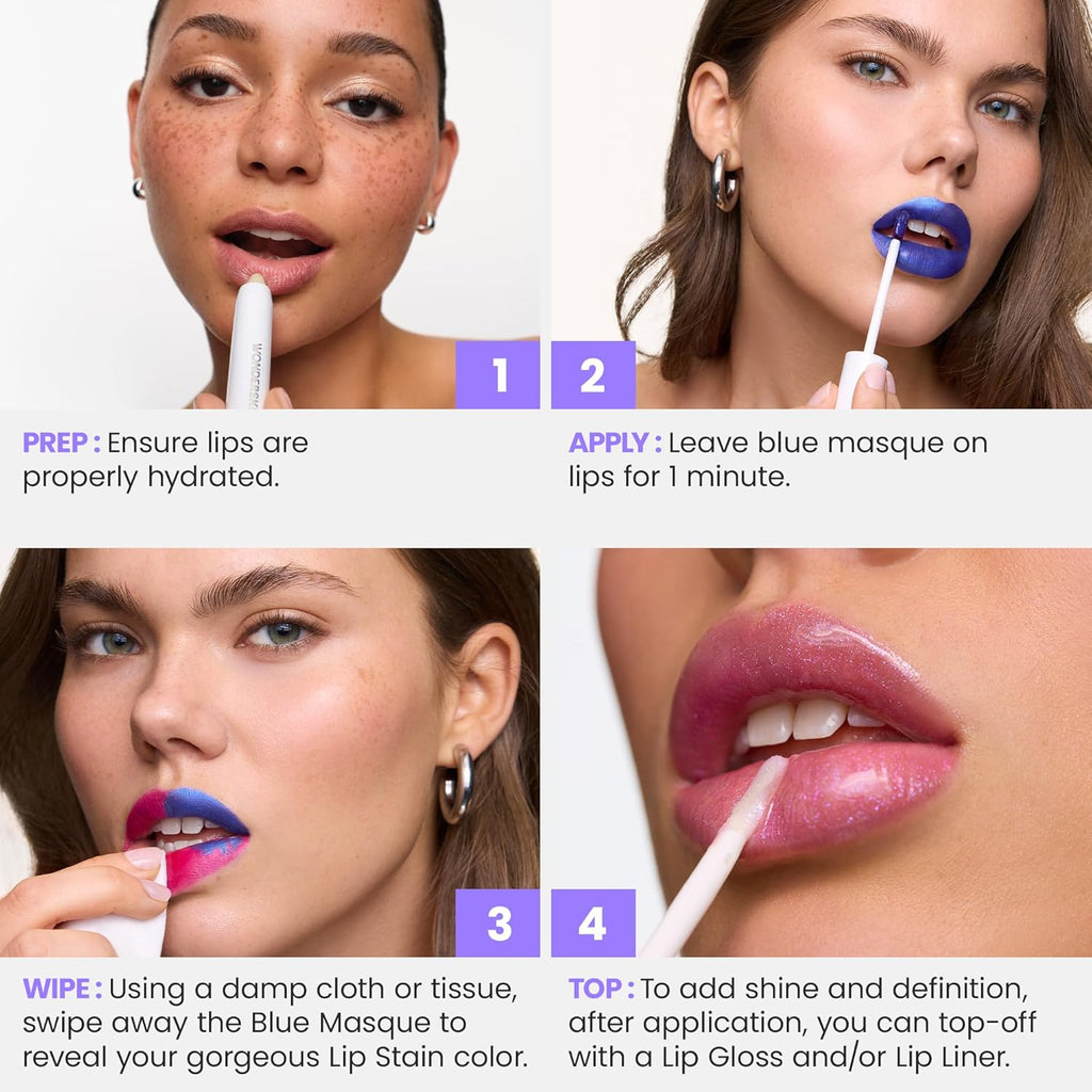 Wonderskin Wonder Blading All Day Lip Stain Peel Off Masque - Long Lasting