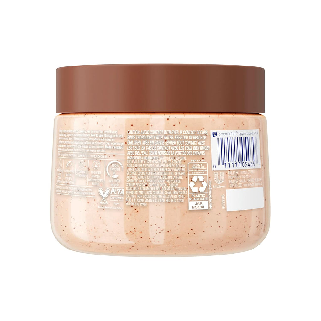 Dove Brown Sugar and Coconut Butter Body Scrub Exfoliates and Deeply