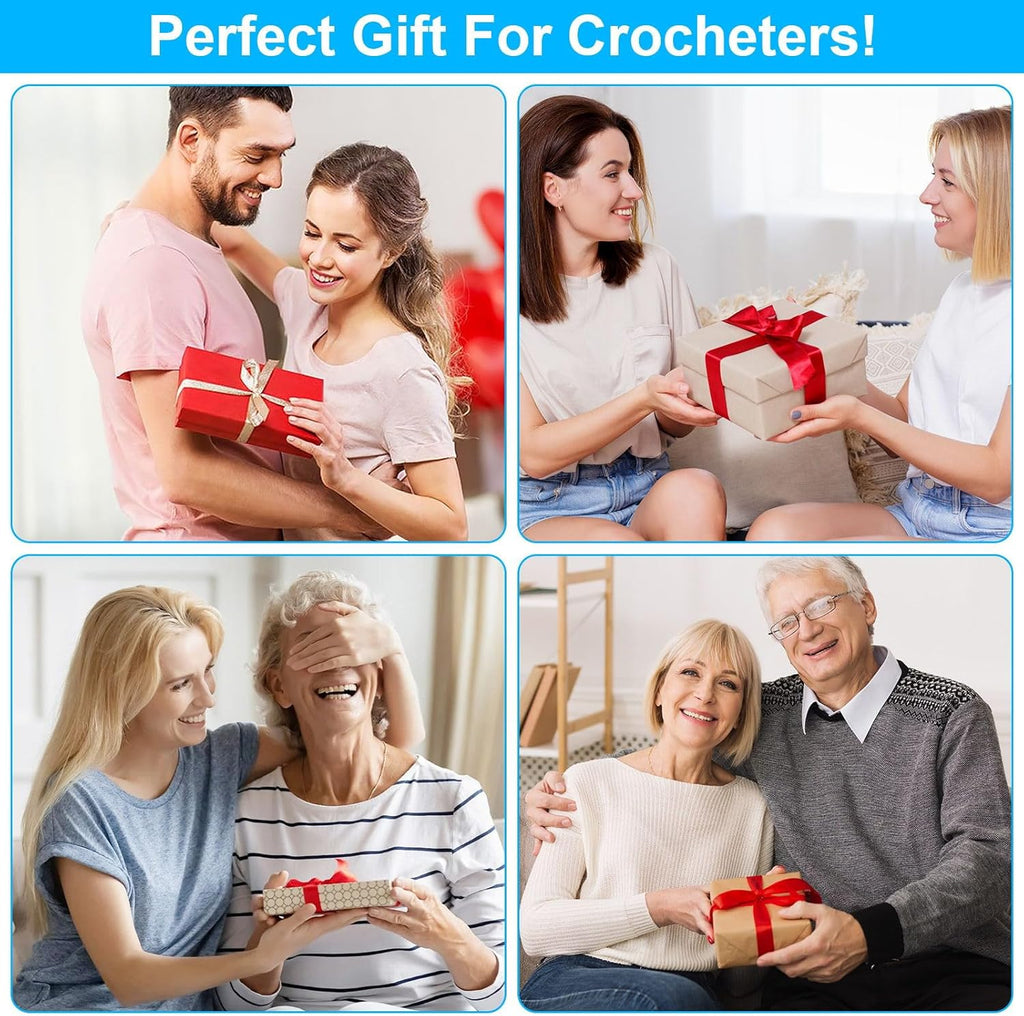 MECHEER Crochet Hooks 12 Sizes Crochet Hook Set, 51 Pack Yarn Crochet Kit for