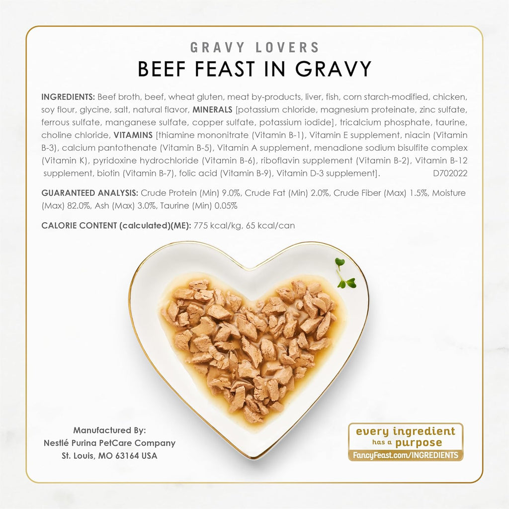 Purina Fancy Feast Gravy Lovers Poultry and Beef Grilled Gourmet Wet Cat Food