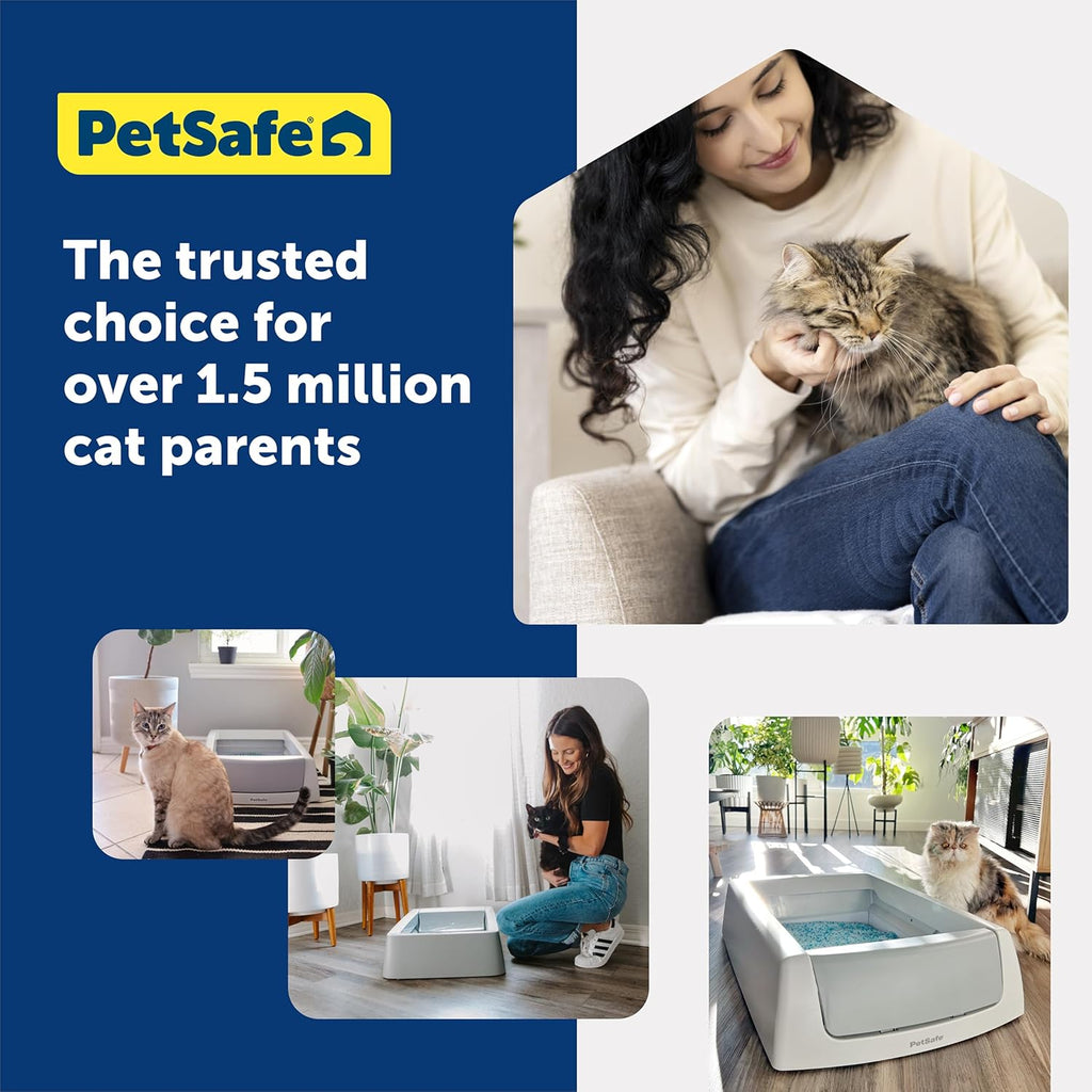 PetSafe ScoopFree Disposable Crystal Cat Litter Tray - Easy Cleaning Box